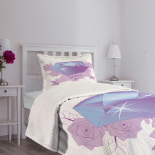 Wording with Diamond Bedspread Set