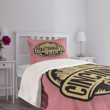 Stamp with Funky Font Bedspread Set