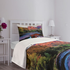 Majestic Cliffs Dawn Photo Bedspread Set