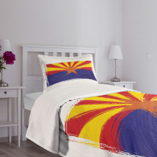 Grunge Design State Flag Bedspread Set