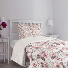 Romantic Floral Blossom Bedspread Set