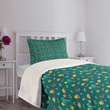 Exotic Holiday Palm Trees Bedspread Set