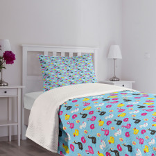 Duck Flamingo and Unicorn Bedspread Set