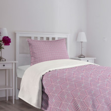 Repeating Diagonal Lines Bedspread Set