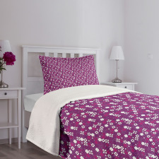 Tile Design Purple Shades Bedspread Set