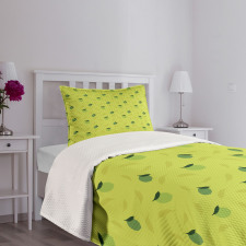 Silhouette of Citrus Fruit Bedspread Set