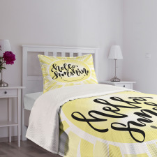 Modern Typography Bedspread Set