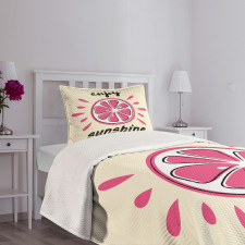 Vacation Retro Words Bedspread Set