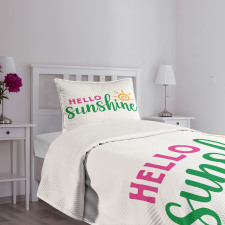 Minimalist Words Bedspread Set