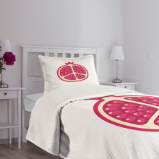 Cartoon Pomegranate Seeds Bedspread Set