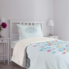 Joy to the World Wording Bedspread Set