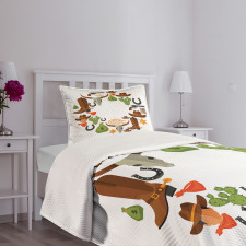 Vintage Wild West and Cowboy Bedspread Set