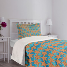 Starfish Aquatic Sea Animals Bedspread Set