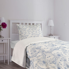 Blooming Asters and Daisies Bedspread Set