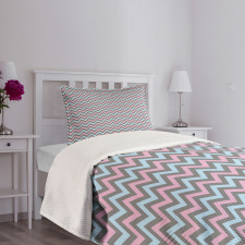 Pastel Sharp Zigzags Bedspread Set