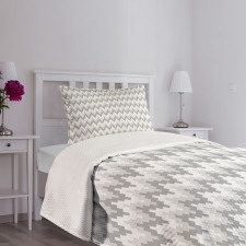 Ziggurat Grey Ombre Bedspread Set