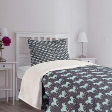 Fir Trees Flora and Fauna Bedspread Set