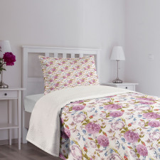 Retro Nature in Pastel Tones Bedspread Set