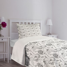 Poppies Buds Blossoms Bedspread Set