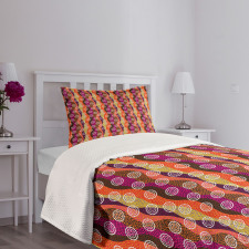 Colorful Circles and Dots Bedspread Set