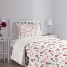 Romantic Flowers Valentine's Bedspread Set