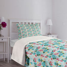 Spring Foliage Berries Bedspread Set