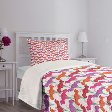 Romantic Petals Design Bedspread Set