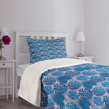 Exotic Palm Monochrome Bedspread Set