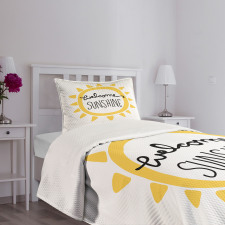 Welcome Sunshine Simplistic Bedspread Set