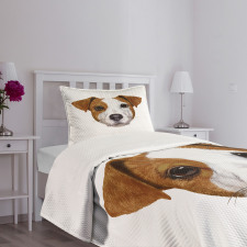 Hand Drawn Dog Animal Bedspread Set