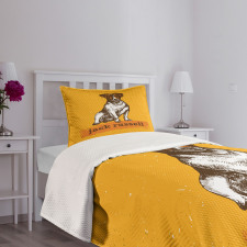 Grunge Puppy Design Bedspread Set