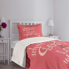 Love What You Do Typography Bedspread Set