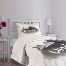 Smoky Style City Skyline Bedspread Set