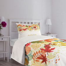 Autumn Leaves Border Bedspread Set