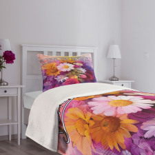 Blossoming Roses Bedspread Set