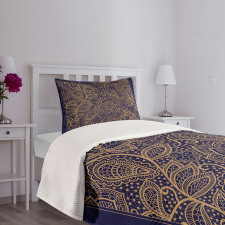 Lace Look Style in Square Bedspread Set