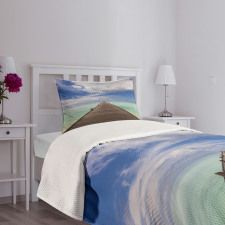 Peaceful View Long Jetty Ocean Bedspread Set