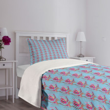 Chaotic Boho Oriental Tulip Bedspread Set