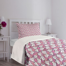 Girly Notebook Pen Marker Bedspread Set