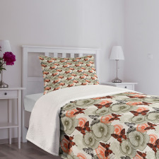 Poppies and Butterflies Bedspread Set