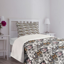 Monarch Butterfly Retro Bedspread Set