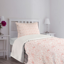 Valentines Day Simple Objects Bedspread Set