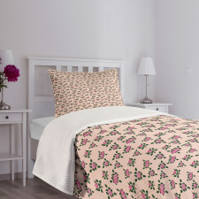 Vintage Roses Leaf Romance Bedspread Set