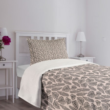 Exotic Palm Leaves Pastel Bedspread Set