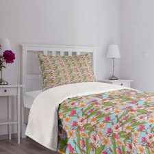 Narcissus and Magnolias Bedspread Set
