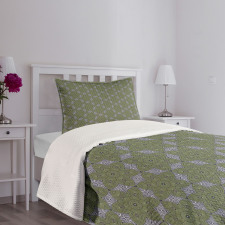 Stripped Floral Art Bedspread Set