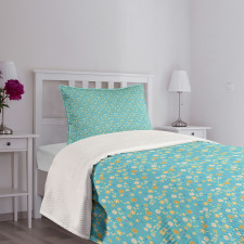 Flowers on Stems Bedspread Set