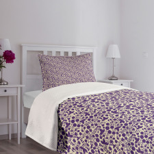 Raspberries Flowers Drops Bedspread Set