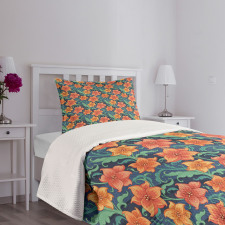 Lilly Flowers Doodle Bedspread Set