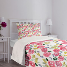 Fine Art Style Spring Flora Bedspread Set